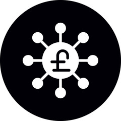 fintech glyph icon