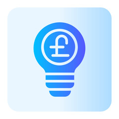 Obraz premium bulb gradient icon