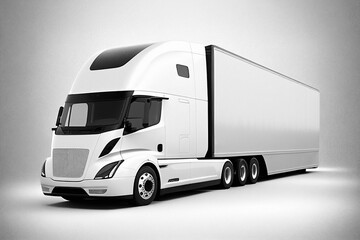 Modern Semi Truck - Generative Ai