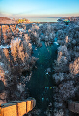 Winter landscape from the bridge