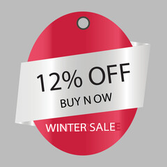 12% OFF Winter Offer Tag
