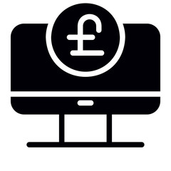 Fototapeta premium monitor line icon