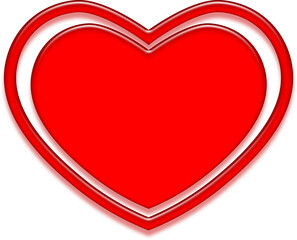 Red Heart with a Frame