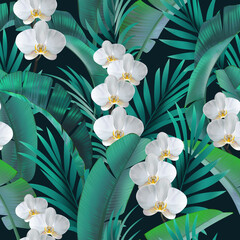 Summer tropical flower pattern