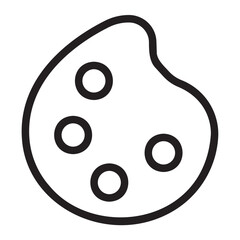 paint palette line icon