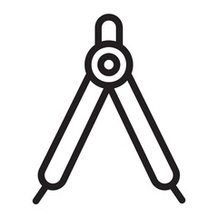 drawing compass line icon