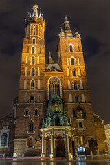 Kościół Mariacki w Krakowie - obrazy, fototapety, plakaty