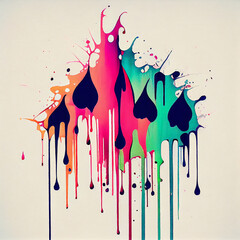 Background with dripping paint graffiti 