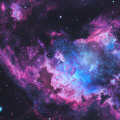 Nebula and galaxies in space. Abstract cosmos background