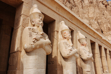 Statue of Hatshepsut at the Mortuary Temple of Hatshepsut in the Valley of Queens, Egypt