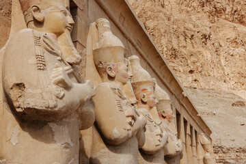 Statue of Hatshepsut at the Mortuary Temple of Hatshepsut in the Valley of Queens, Egypt