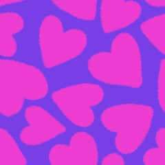 Valentines hearts seamless cartoon pattern for wrapping and kids clothes print and fabrics and gift box