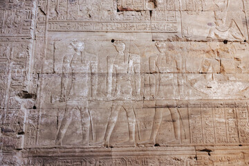 The ancient Egyptian Temple of Horus at Edfu, Egypt - obrazy, fototapety, plakaty