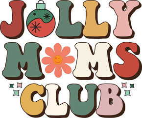 Retro Christmas Mom Sublimation Design