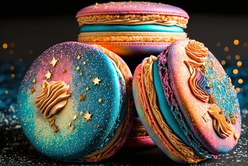 illustration of glitter glow rainbow gradient in magic enchanted theme