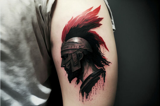 spartan shield tattoo