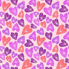 Valentines hearts seamless cartoon pattern for wrapping and kids clothes print and fabrics and gift box