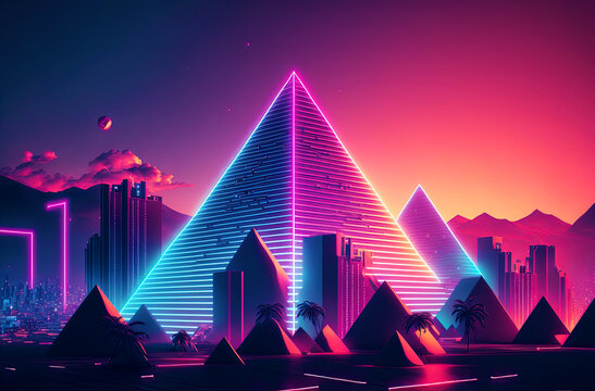 8K Ultra HD 10 Hours - Synth City Screensaver Wallpaper 