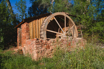 ADOBE Crescent Moon Ranch Waterwheel