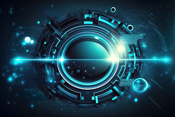 futuristic backdrop with a realistic feel. Generative AI