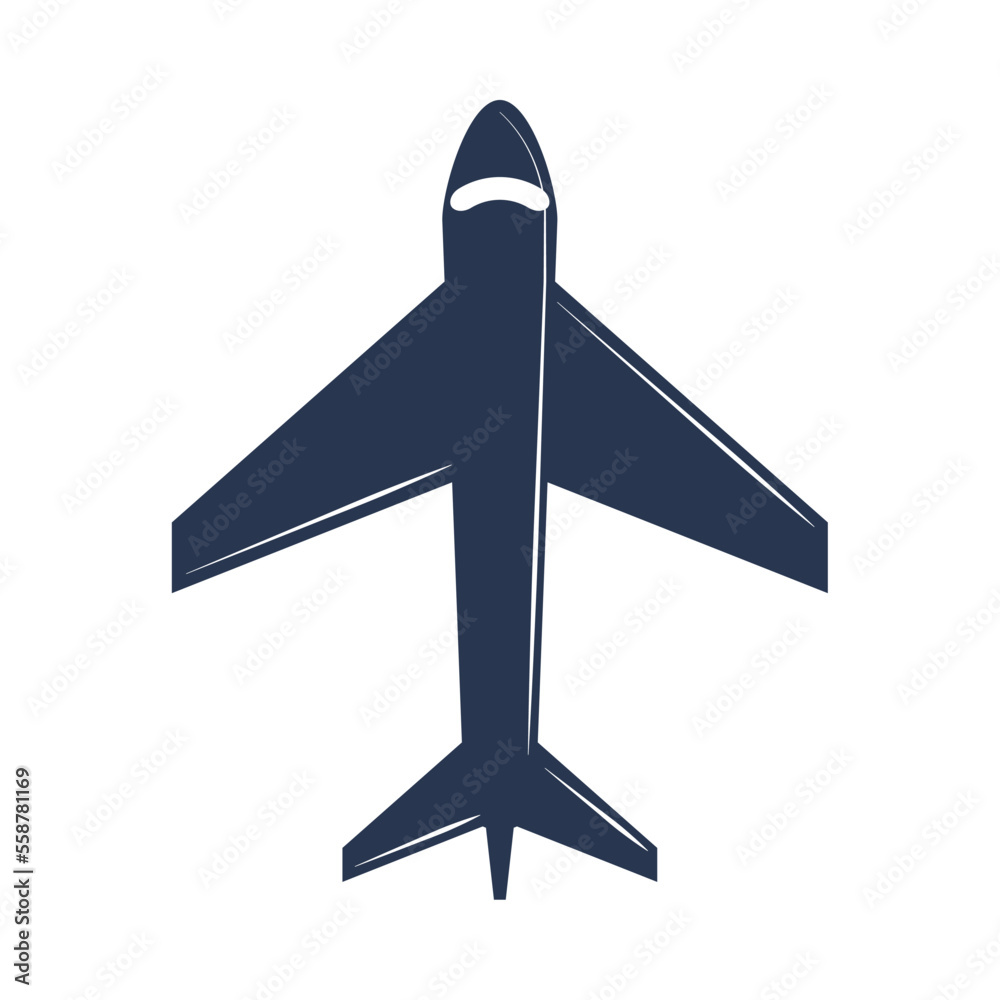 Poster airplane transport icon