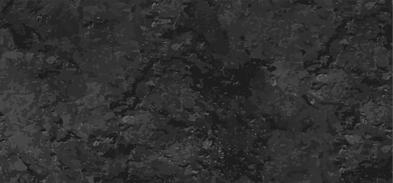 Vector black asphalt realistic texture. Tarmac 3d pattern. Bitumen horizontal background. Dark road structure wallpaper. Stone surface template. Ground backdrop. Flooring tile premium design. Floor © SD Danver