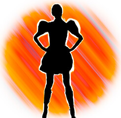 Avatar to play - super heroine - abstract