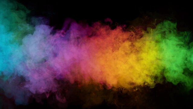 Super Slow Motion Shot of Atmospheric Colored Smoke Abstract Color Background at 1000fps.