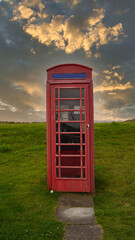 red phone booth in Lossiemouth