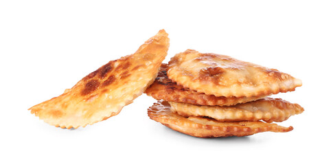 Tasty chebureks isolated on white background