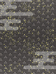 縁起の良い和風の背景素材、カタバミとカスミ