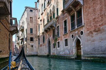 View from gondola in Venice