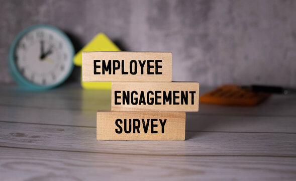 white card with text Employee Engagement Survey