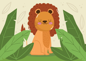 lion jungle animal © Stockgiu