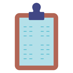 menu list on clipboard illustration