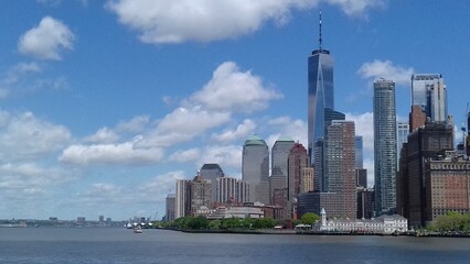 city skyline of Manhattan