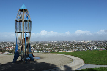 Sweeping View of the South Bay Cities from Los Arboles Rocketship Park in Torrance, California.
