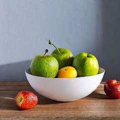 Fruits on a White Plate