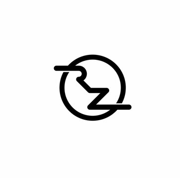 recommend clip art: rz zr r z initial letter logo isolated on white background.rz zr circle logo