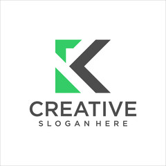Fototapeta premium letter K, finance logo, financial investment logo, business logo