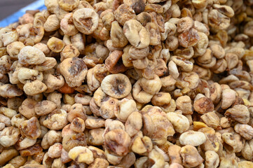 Dried fig for sale on street market. 