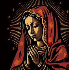 Caricature of the virgin of guadalupe © Fernando