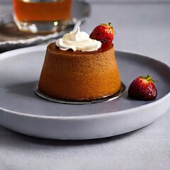 vanilla cake with strawberries
