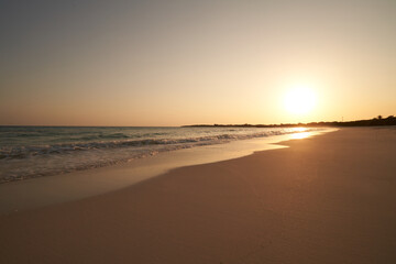 sunset on the beach (Sawada-no-hama Beach)