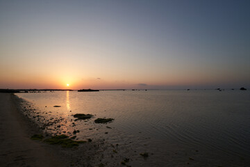 sunset on the beach (Sawada-no-hama Beach)