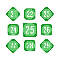 Numeric icon vector design templates