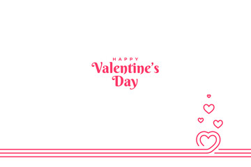 Fototapeta na wymiar Minimalist Happy Valentine's day poster voucher, 3D glass bubble, frame on white background. Vector illustration. Gift card, love party, Valentin sale flyer
