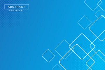 Abstract modern blue background with rectangle decoration.