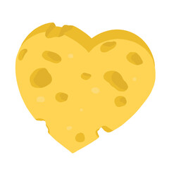heart shapes of cheese illustration