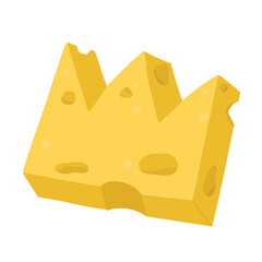 crown shapes of cheese illustration